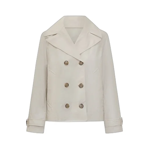 Double-Breasted Utility Peacoat