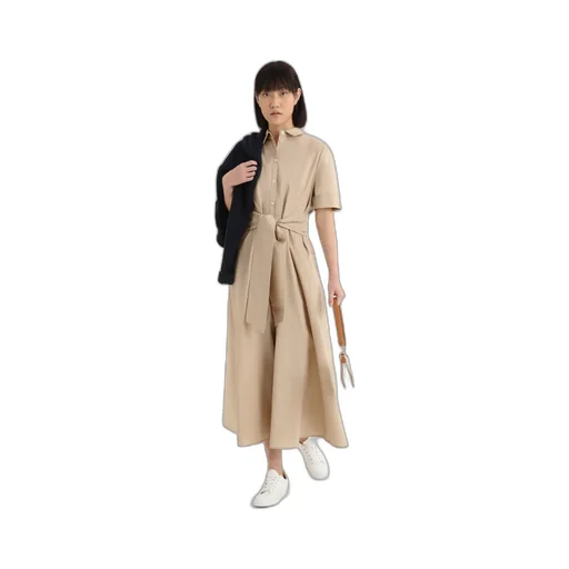 Belted Short-Sleeved Shirt Dress