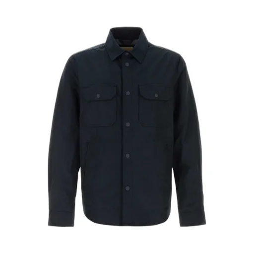Long-Sleeved Curved Hem Overshirt