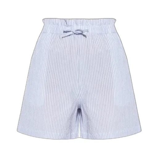 Seersucker Striped Shorts