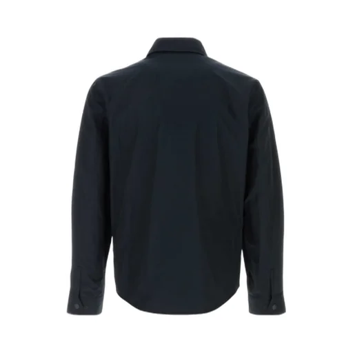 Long-Sleeved Curved Hem Overshirt
