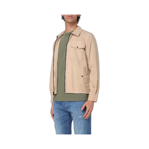 Zip-Up Long-Sleeved Overshirt