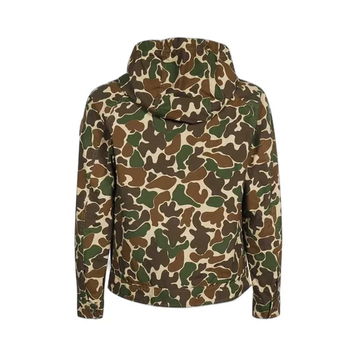 Camouflage Print Drawstring Jacket