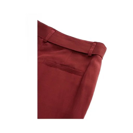 Belted Straight-Leg Trousers