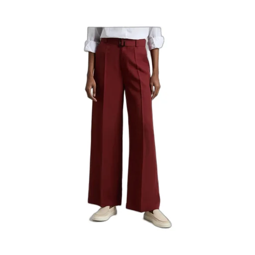 Belted Straight-Leg Trousers