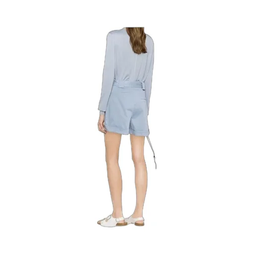 Tied-Waist Turn-Up Hem Shorts
