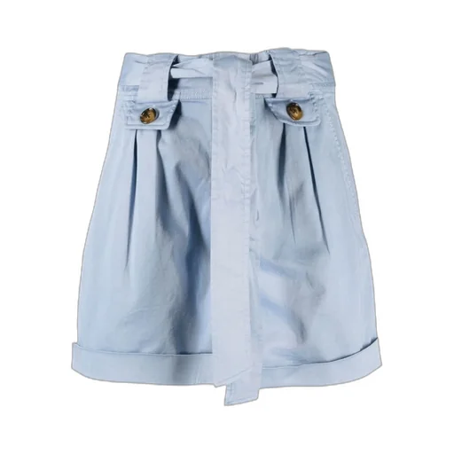 Tied-Waist Turn-Up Hem Shorts