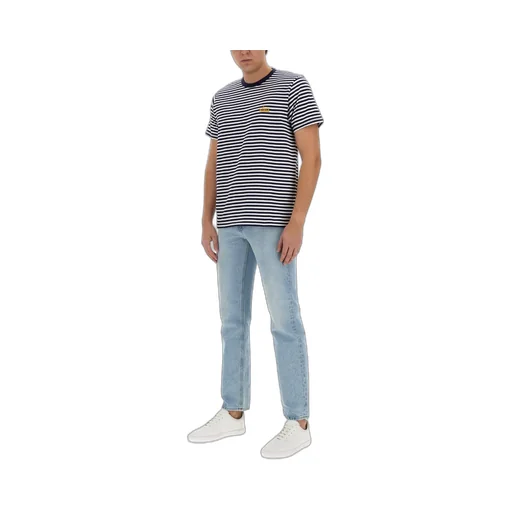 Logo Embroidered Striped T-Shirt