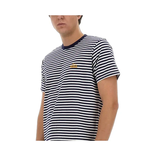 Logo Embroidered Striped T-Shirt