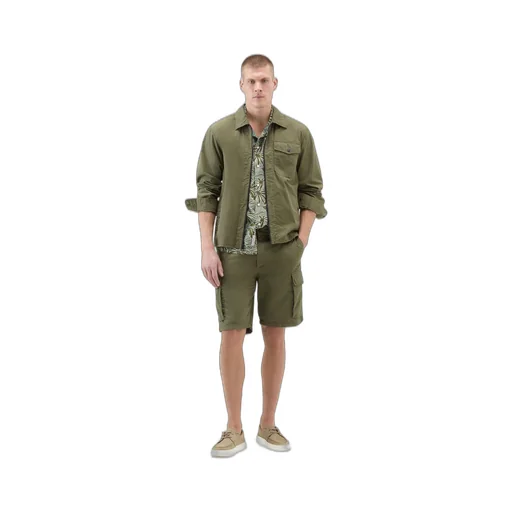 Zip-Up Long-Sleeved Overshirt