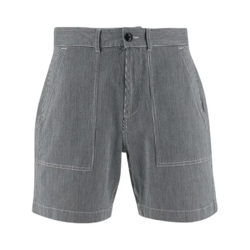 Logo Tag Striped Bermuda Shorts