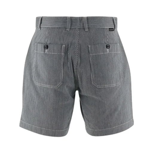 Logo Tag Striped Bermuda Shorts