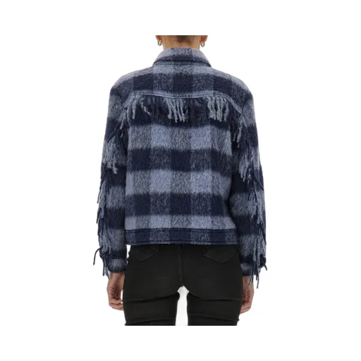 Check-Pattern Buttoned Shirt Jacket