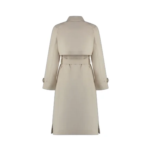Belted Button-Up Trench Coat