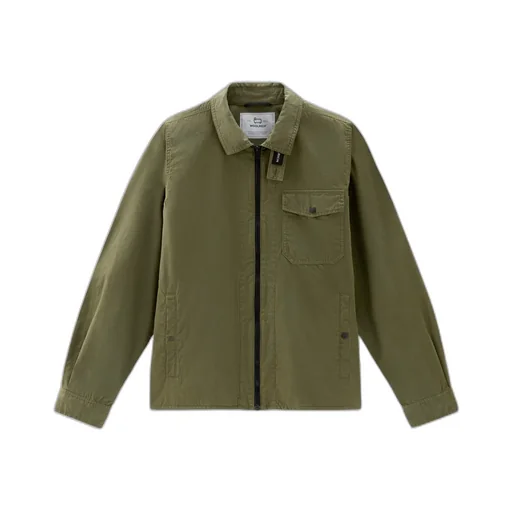 Zip-Up Long-Sleeved Overshirt