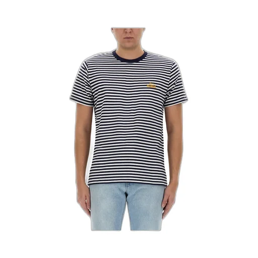 Logo Embroidered Striped T-Shirt