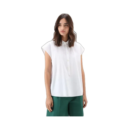 Cap-Sleeved Buttoned Shirt