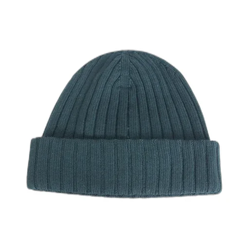 Logo Patch Ribbed Beanie