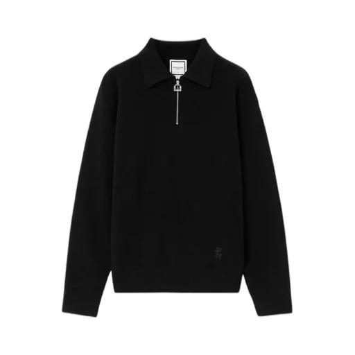 Logo Patch Half-Zip Knitwear