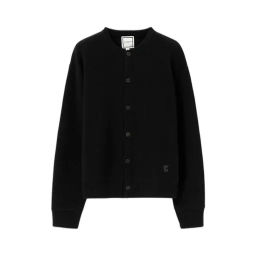 Logo Patch Crewneck Cardigan