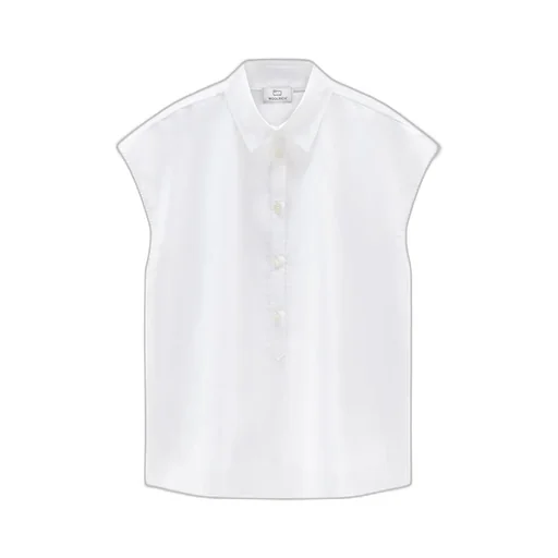 Cap-Sleeved Buttoned Shirt