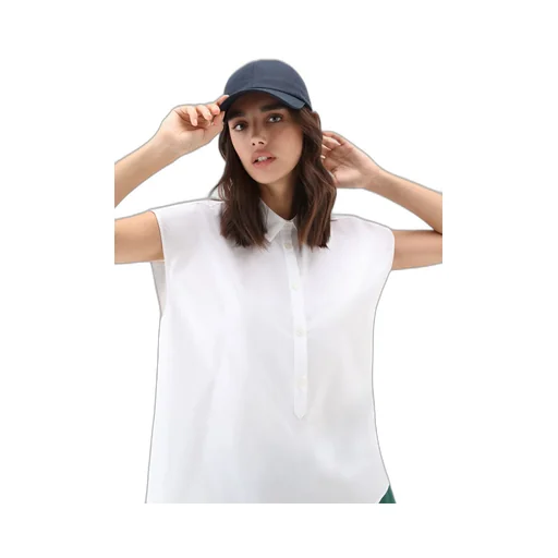 Cap-Sleeved Buttoned Shirt