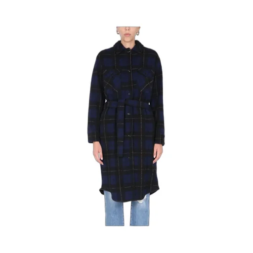 Gentry Checked Tie-Waist Coat