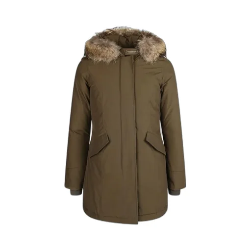 Fur-Trimmed Hooded Padded Coat