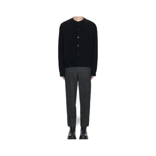 Logo Patch Crewneck Cardigan
