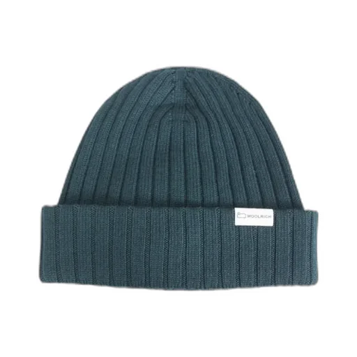 Logo Patch Ribbed Beanie