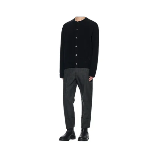 Logo Patch Crewneck Cardigan