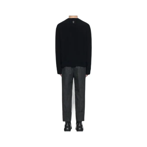 Logo Patch Crewneck Cardigan