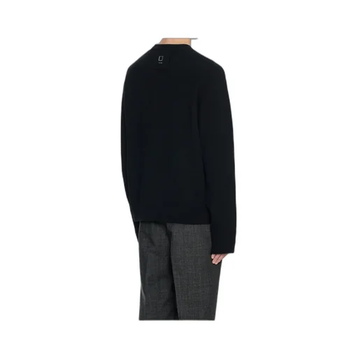 Logo Patch Crewneck Cardigan