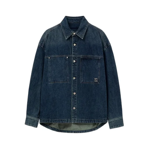 Logo-Plaque Denim Shirt