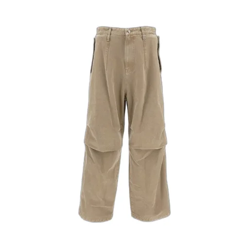 Belted Straight-Leg Pants