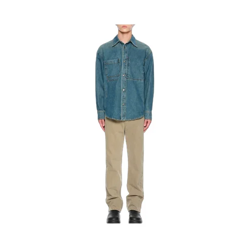 Floral Embroidered Denim Shirt
