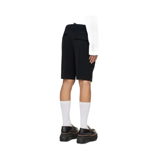 Pleated Zipper Shorts