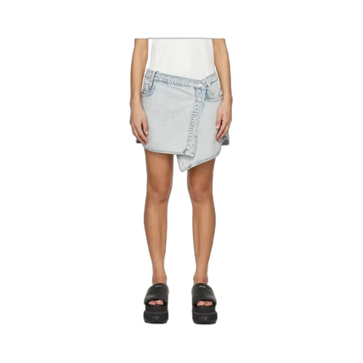 Asymmetric Wrap Mini Skirt