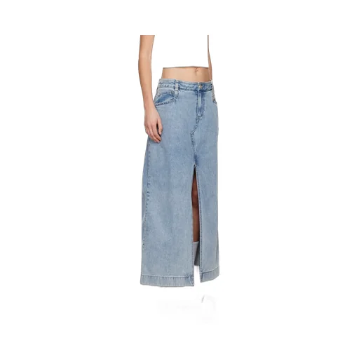 Non-Elastic Denim Skirt