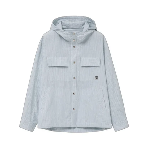 Stripe Hooded Shirt