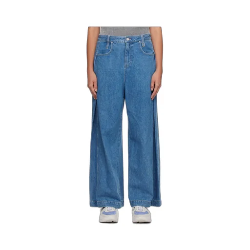 Embossed Patch Denim Trousers