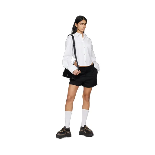 Pleated Zipper Shorts