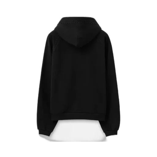 Line Embroidered Hoodie