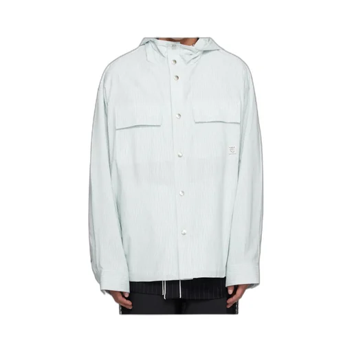 Stripe Hooded Shirt