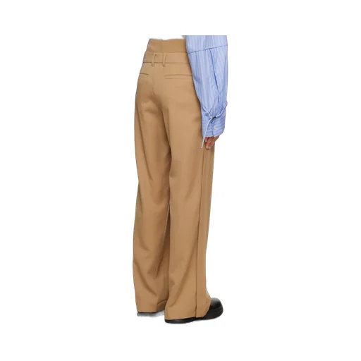 Pleated Zipper Casual Pants