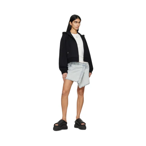 Asymmetric Wrap Mini Skirt