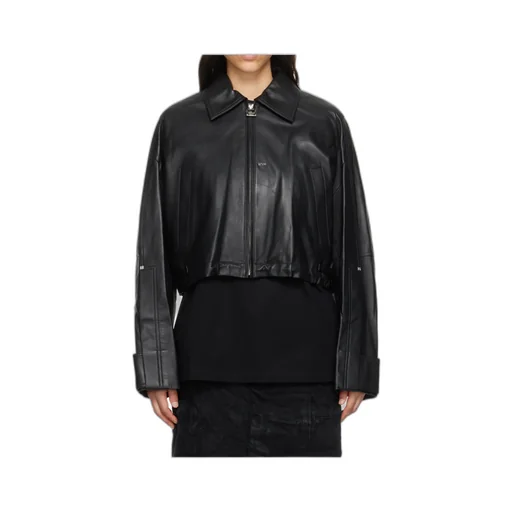 Cropped Leather Jacket