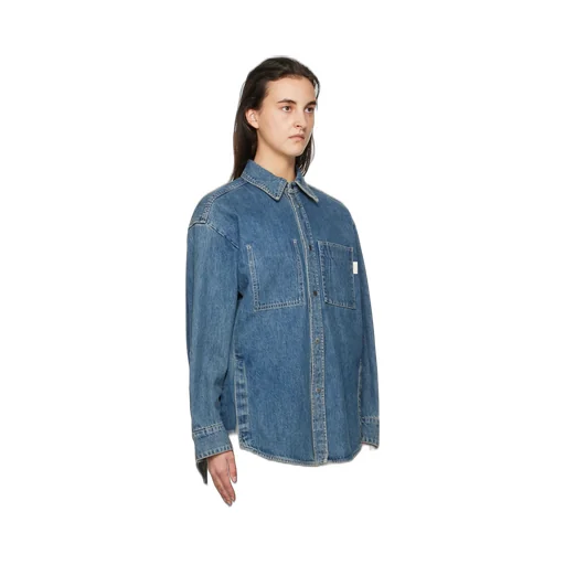 Long-Sleeved Denim Shirt