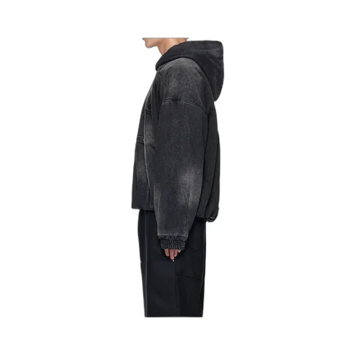 Zippered Denim Coat