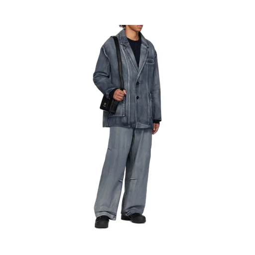 Single-Breasted Denim Coat